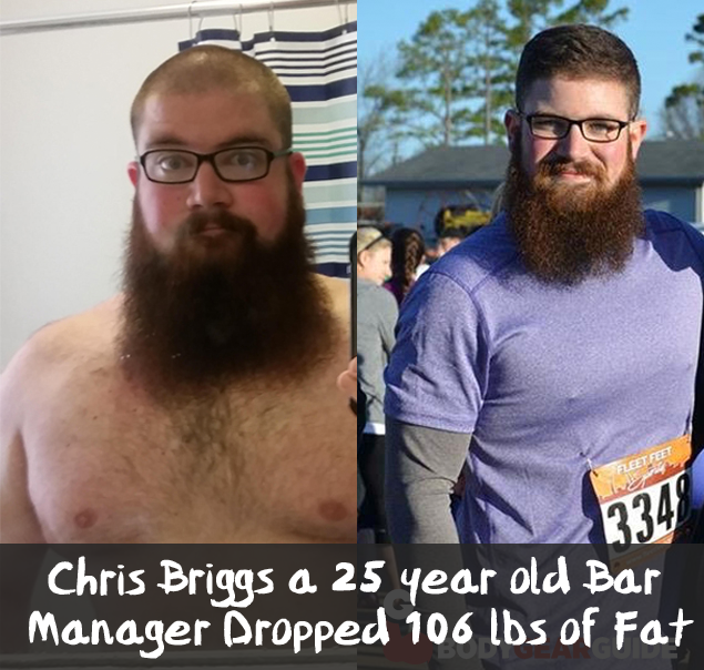 Chris Briggs a 25 year old Bar Manager Dropped 106 lbs of Fat