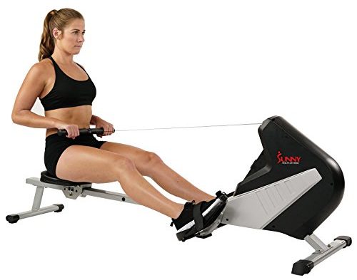 Sunny Health & Fitness SF-RW5634 Magnetic Rowing Machine Rower w/ LCD Monitor